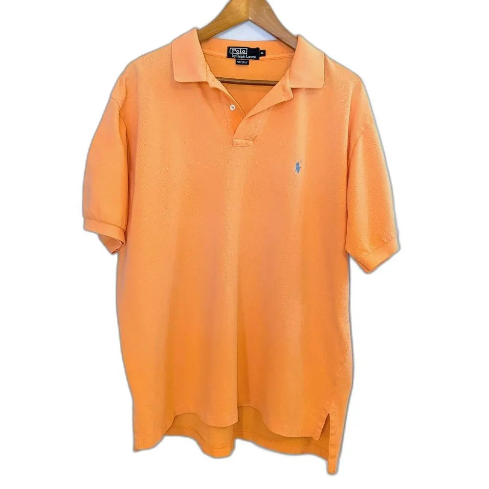 Polo Ralph Lauren Men’s | Cotton Piqué Polo Short Sleeves Neon Orange | Size XL